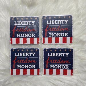 VFW Liberty, Freedom, Honor Coaster Set